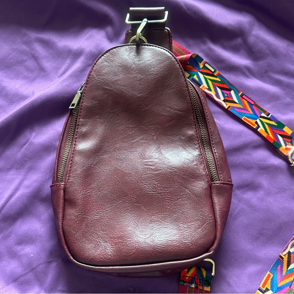 Stylish Burgundy Sling Bag